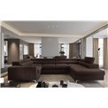 Corner sofa Elouis R, Nube 22, brown, H92x347x202
