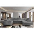 Corner sofa Elouis R, Velvetmat 4, gray, H92x347x202