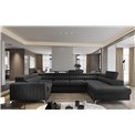 Corner sofa Elouis R, Velvetmat 6, gray, H92x347x202