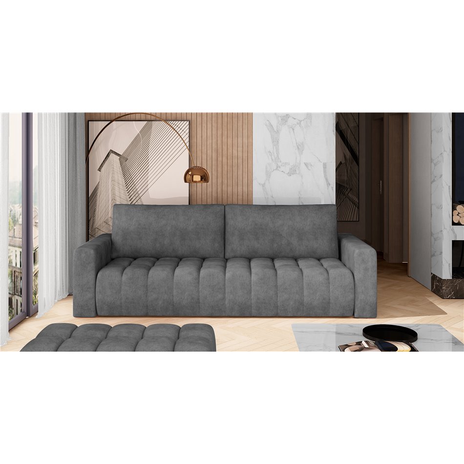 Sofa bed Elazaro , Dora 95, gray, H92x247x97
