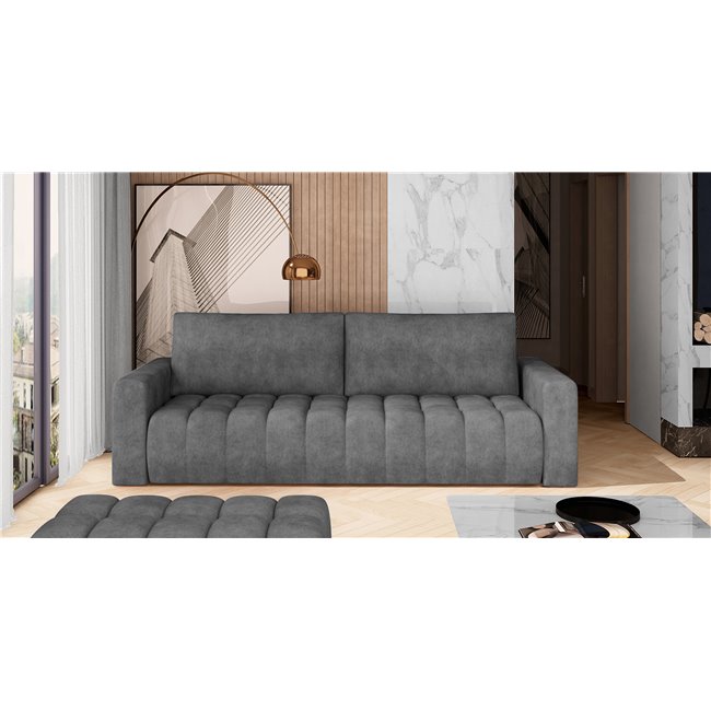 Sofa bed Elazaro , Dora 95, gray, H92x247x97