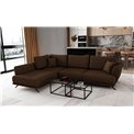 Corner sofa Elarde L, Flores 21, brown, H90x276x191
