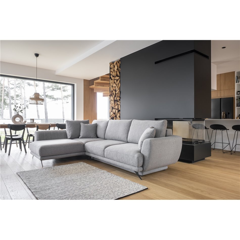 Corner sofa Elarde L, Gusto 86, gray, H90x276x191