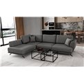 Corner sofa Elarde L, Sola 6, gray, H90x276x191