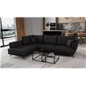 Corner sofa Elarde L, Vero 10, black, H90x276x191