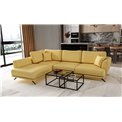 Corner sofa Elarde L, Savoi 45, yellow, H90x276x191