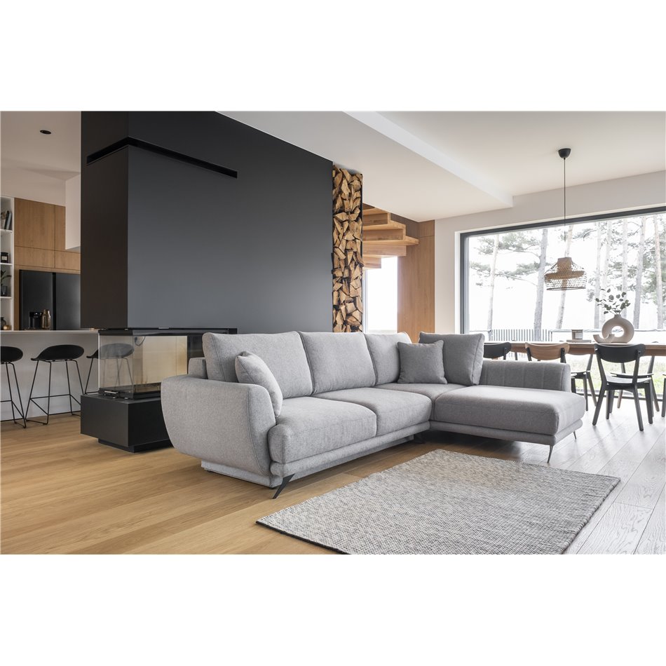 Corner sofa Elarde R, Gusto 86, gray, H90x276x191