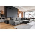 Corner sofa Elarde R, Roko 5, gray, H90x276x191
