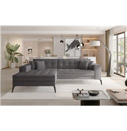 Угловой диван Elsolange L, Berlin 01, серый, H80x292x196