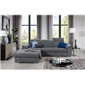 Corner sofa Eltrevisco L, Omega 13, gray, H100x272x216