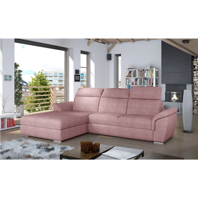 Угловой диван Eltrevisco L, Omega 91, розовый, H100x272x216