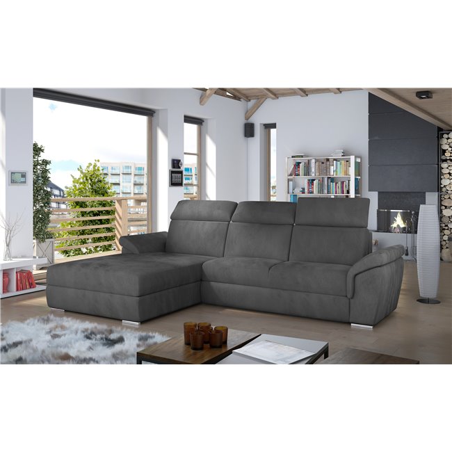 Угловой диван Eltrevisco L, Paros 06, серый, H100x272x216