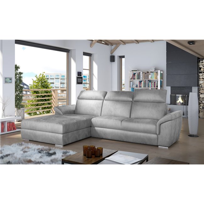 Corner sofa Eltrevisco L, Monolith 84, gray, H100x272x216