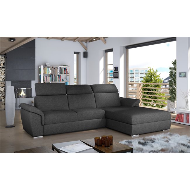 Corner sofa Eltrevisco R, Inari 96, gray, H100x272x216