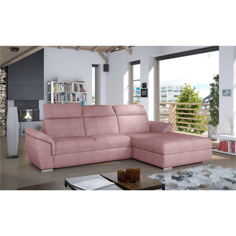 Угловой диван Eltrevisco R, Omega 91, розовый, H100x272x216