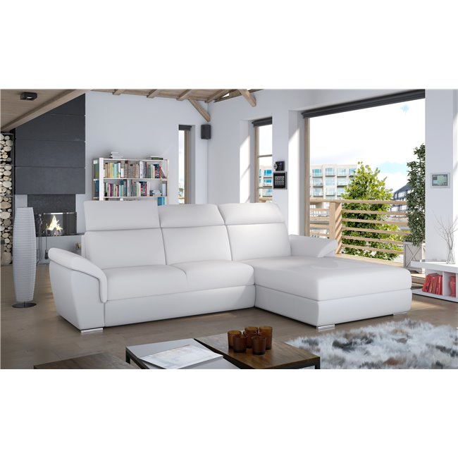 Угловой диван Eltrevisco R, Soft 17, белый, H100x272x216