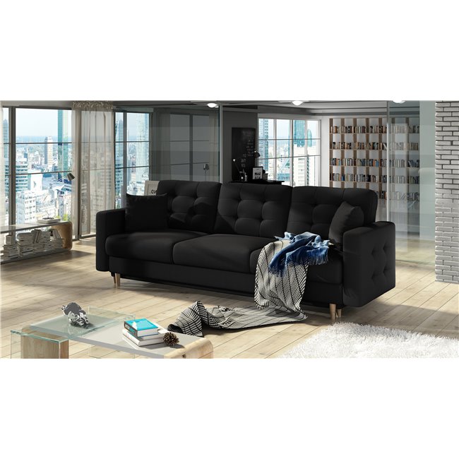 Sofa bed Elsgard , Sawana 14, black, H93x233x46