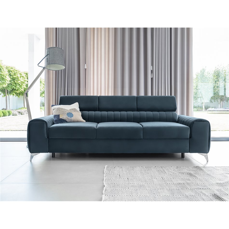 Sofa bed Elaurence , Nube 40, blue, H105x261x97