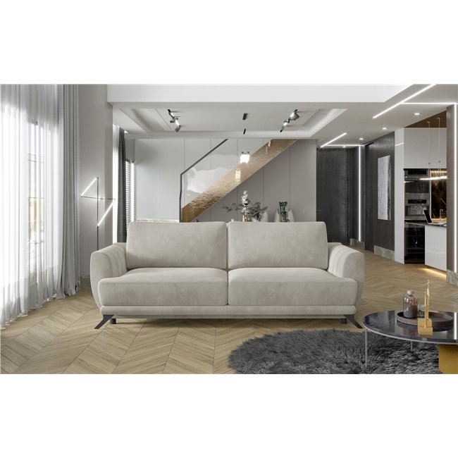 Sofa bed Elmego , Paros 02, beige, H90x242x95