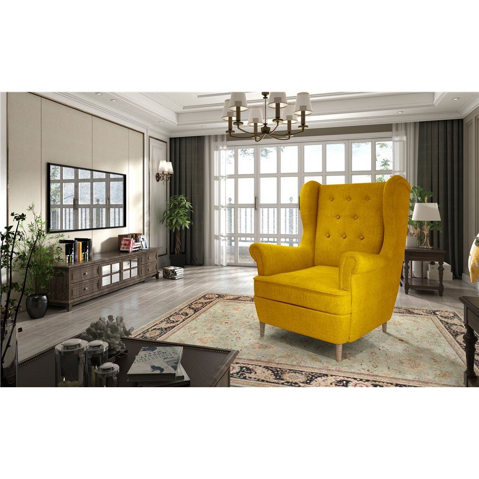 Armchair Elaros , Omega 68, yellow, H103x85x90