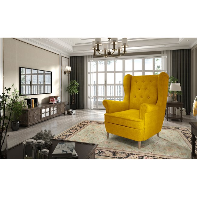 Armchair Elaros , Omega 68, yellow, H103x85x90