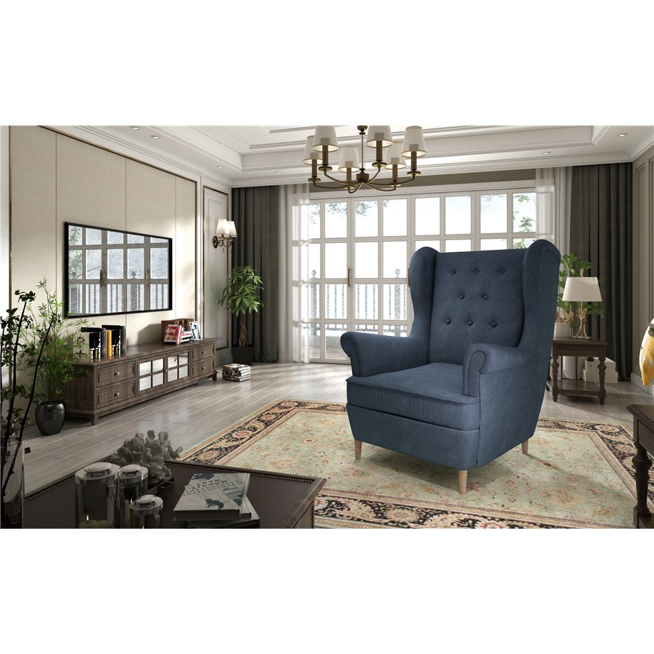Armchair Elaros , Omega 86, blue, H103x85x90
