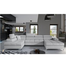 Corner sofa Elduaro L, Sawana 21, gray, H90x345x60