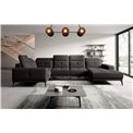 Corner sofa Elneviro L, Flores 22, brown, H77x350x201