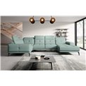 Corner sofa Elneviro L, Poco 100, green, H77x350x201