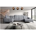Corner sofa Elneviro L, Poco 4, gray, H77x350x201