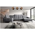 Corner sofa Elneviro L, Sola 6, gray, H77x350x201