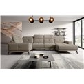 Corner sofa Elneviro L, Vero 18, beige, H77x350x201