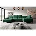 Угловой диван Elneviro R, Nube 35, зеленый, H77x350x201