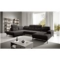 Corner sofa Elretan L, Flores 22, brown, H107x350x205