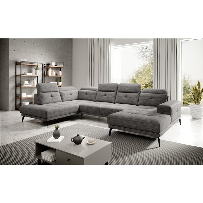 Corner sofa Elretan L, Marte 130, gray, H107x350x205