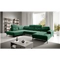Corner sofa Elretan L, Lukso 35, green, H107x350x205
