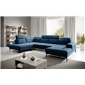 Corner sofa Elretan L, Lukso 40, blue, H107x350x205