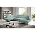 Corner sofa Elretan L, Poco 100, blue, H107x350x205