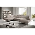 Corner sofa Elretan L, Poco 7, gray, H107x350x205