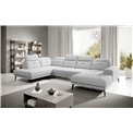 Угловой диван Elretan L, Softis 17, белый, H107x350x205