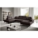 Corner sofa Elretan L, Softis 66, brown, H107x350x205
