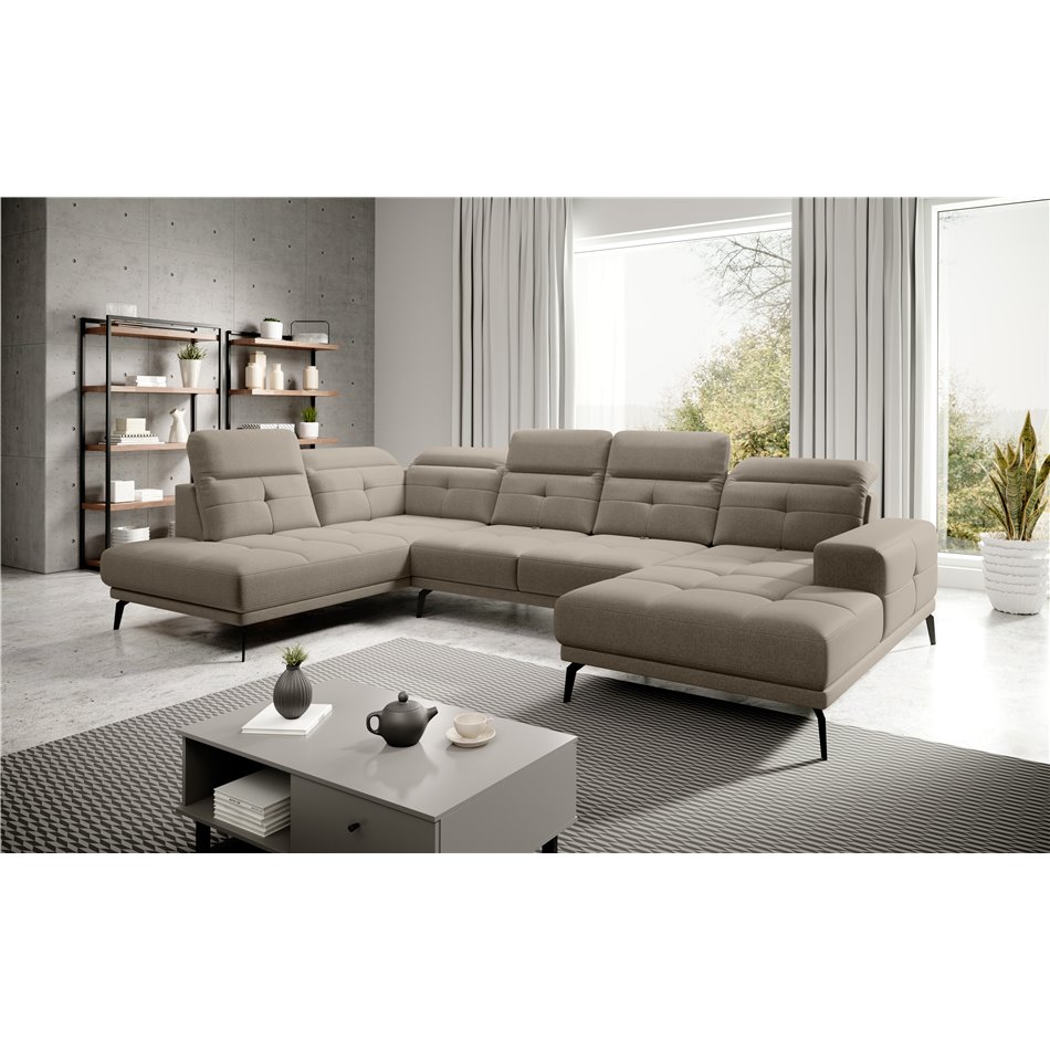 Corner sofa Elretan L, Vero 18, beige, H107x350x205