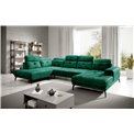 Corner sofa Elretan L, Nube 35, green, H107x350x205