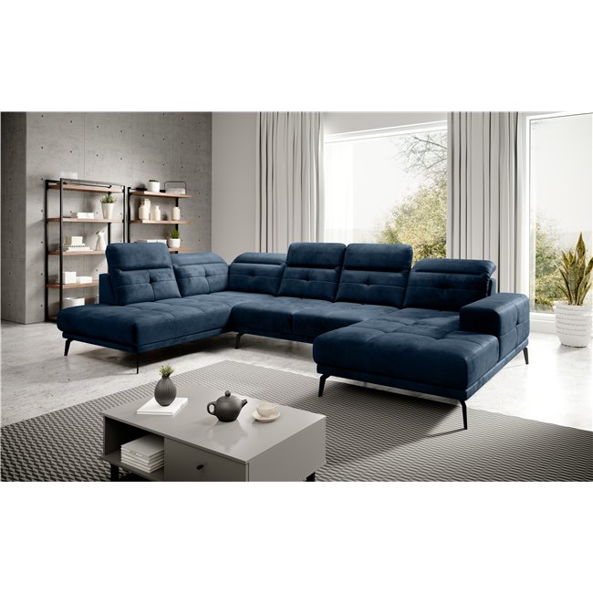 Corner sofa Elretan L, Nube 40, blue, H107x350x205