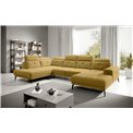 Corner sofa Elretan L, Savoi 45, yellow, H107x350x205