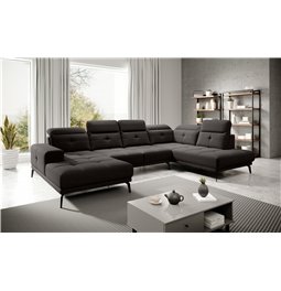 Corner sofa Elretan R, Flores 22, brown, H107x350x205