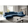 Corner sofa Elretan R, Lukso 40, blue, H107x350x205