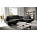 Corner sofa Elretan R, Vero 10, black, H107x350x205