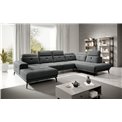 Corner sofa Elretan R, Vero 5, gray, H107x350x205