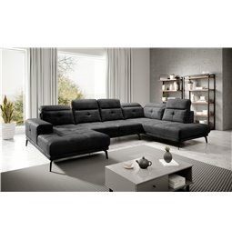 Corner sofa Elretan R, Nube 6, gray, H107x350x205